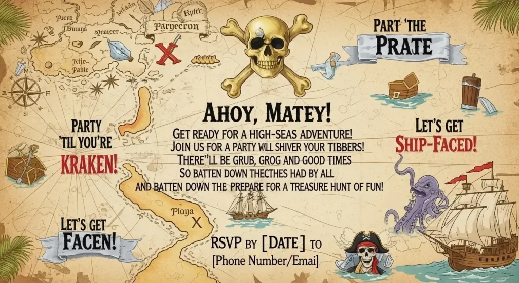 Creative Pirate Puns for Party Invitations