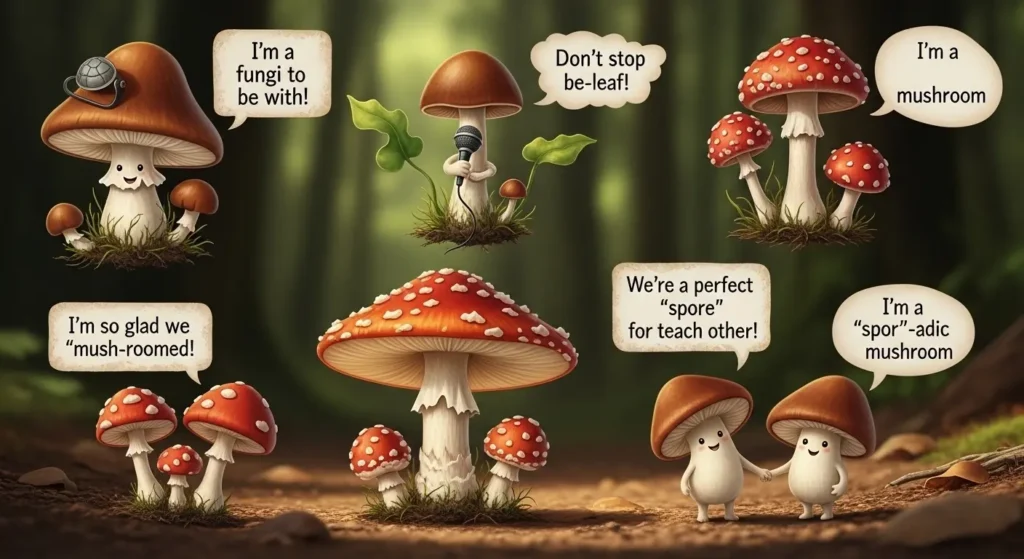 Fun Mushroom Puns for Captions 