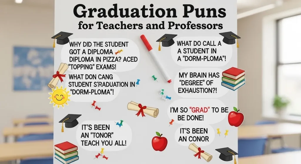 Graduation Puns for Teachers and Professors to Share