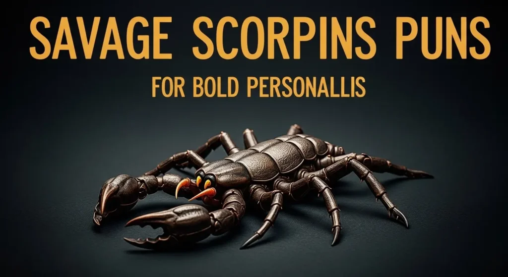 Savage Scorpion Puns for Bold Personalities