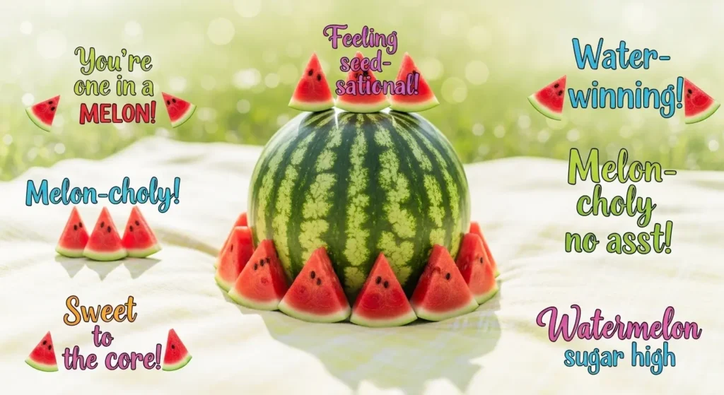  Short Watermelon Puns for Captions