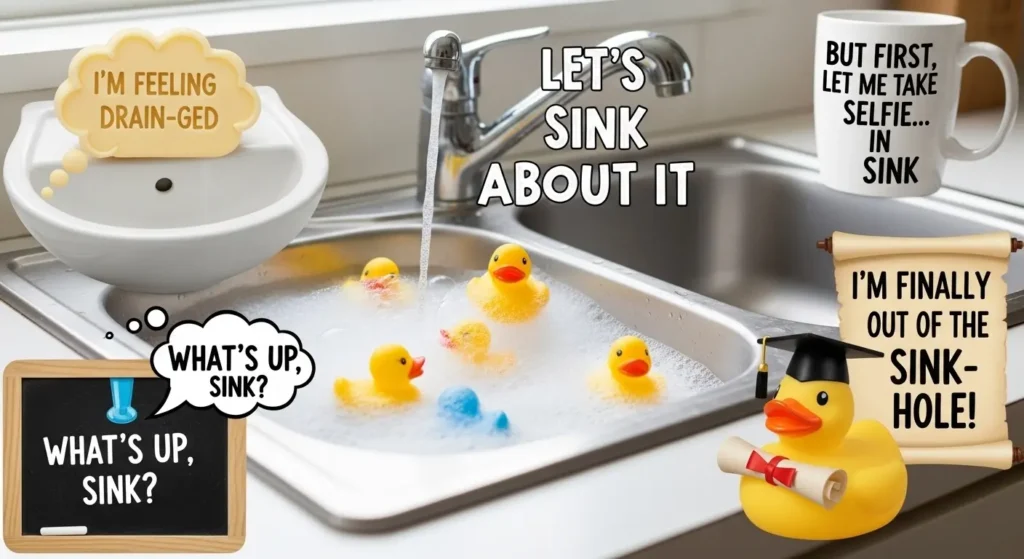 Best Sink Puns for Captions