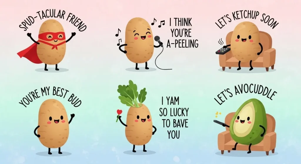 Cute Potato Puns for Friends