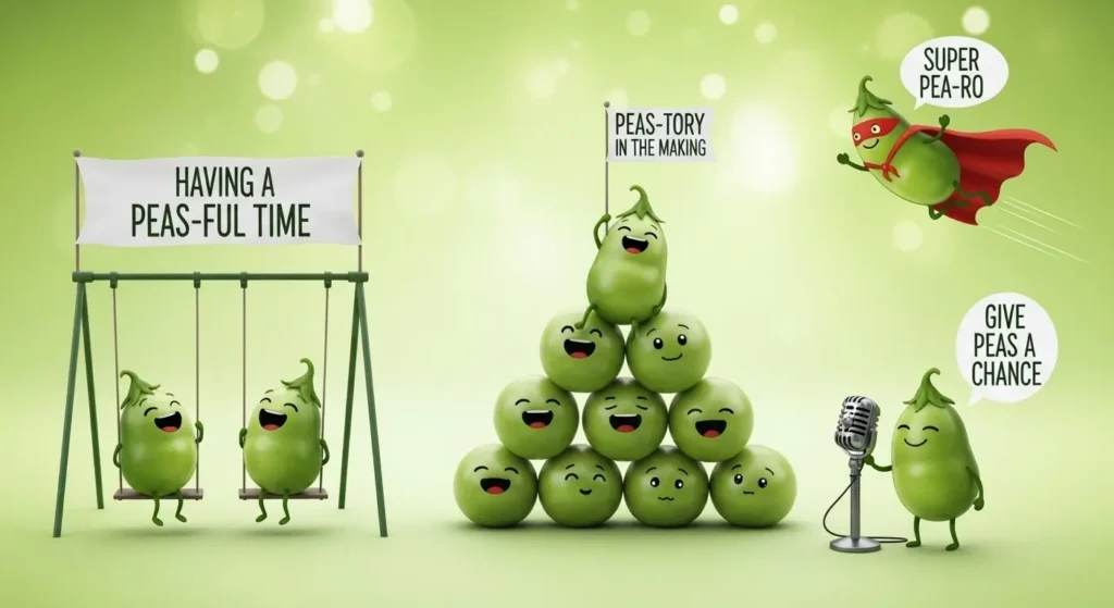 Fun & Clever Peas Puns for Captions
