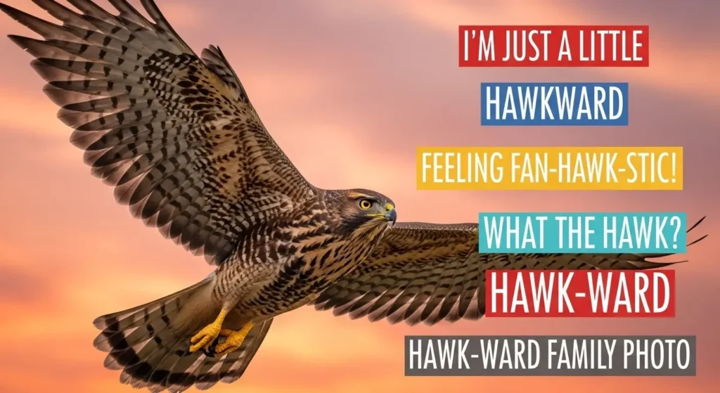 Hawk Puns for Captions on Social Media