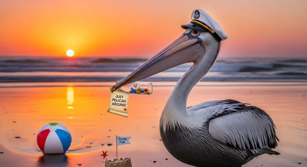 Pelican Puns for Beach and Ocean Posts
