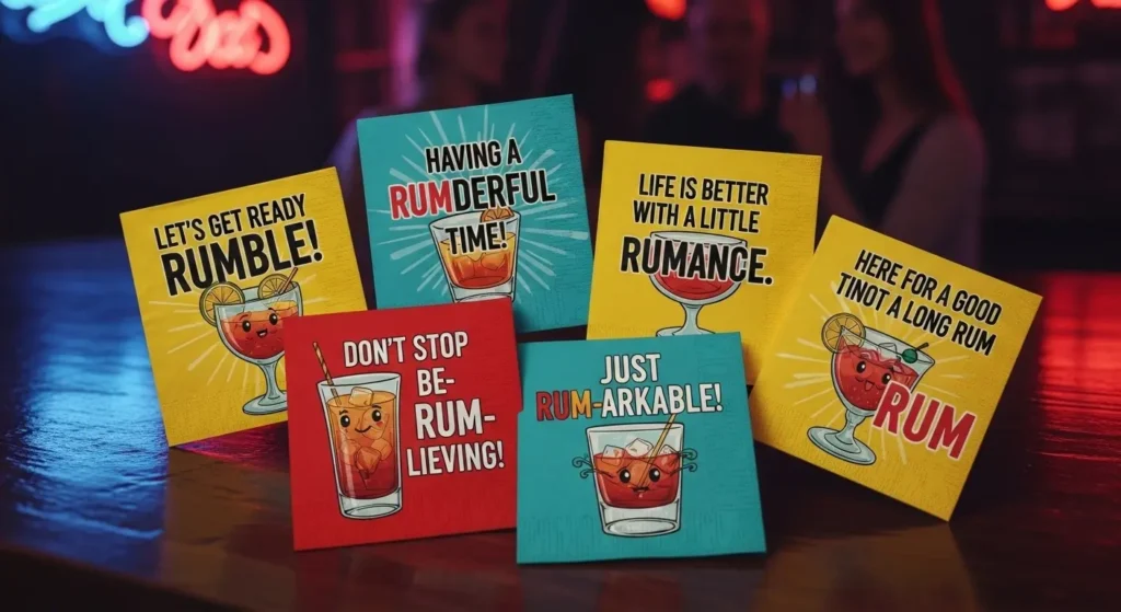 Short Rum Puns for Party Vibes