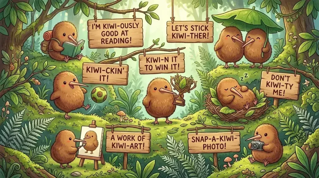Cute Kiwi Puns