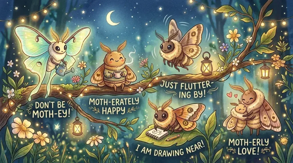 Cute Moth Puns