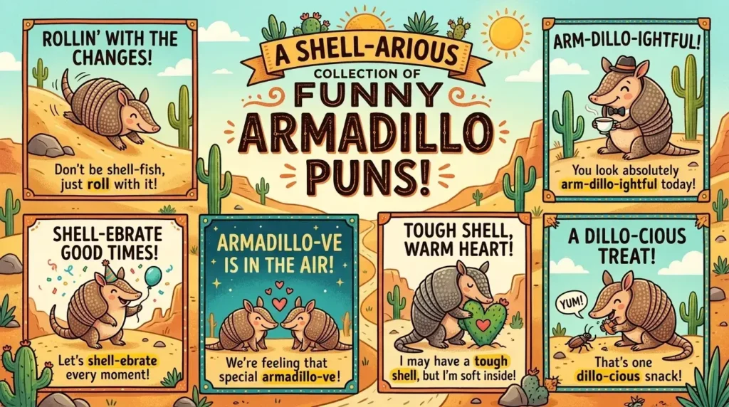 Funny Armadillo Puns