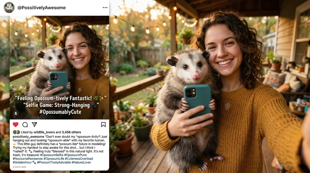 Instagram Selfie Possum Puns