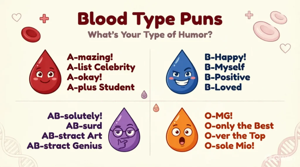 Blood Type Puns