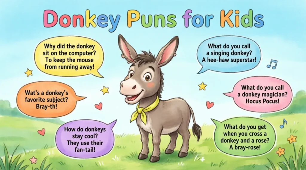Donkey Puns for Kids