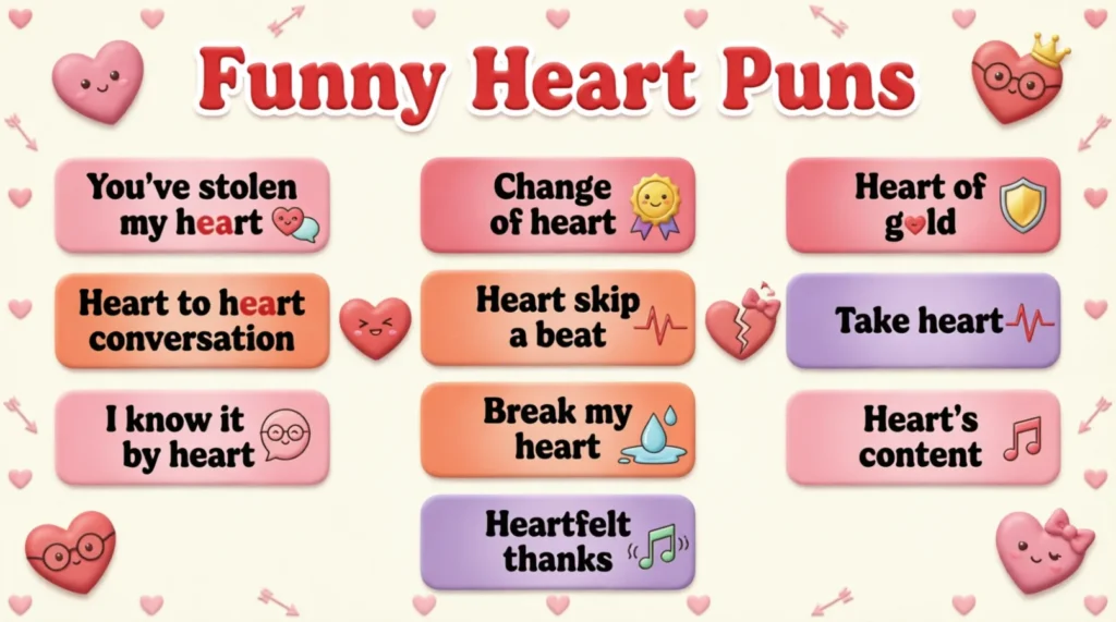 Funny Heart Puns