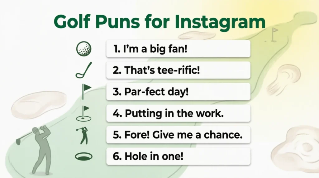 Golf Puns for Instagram
