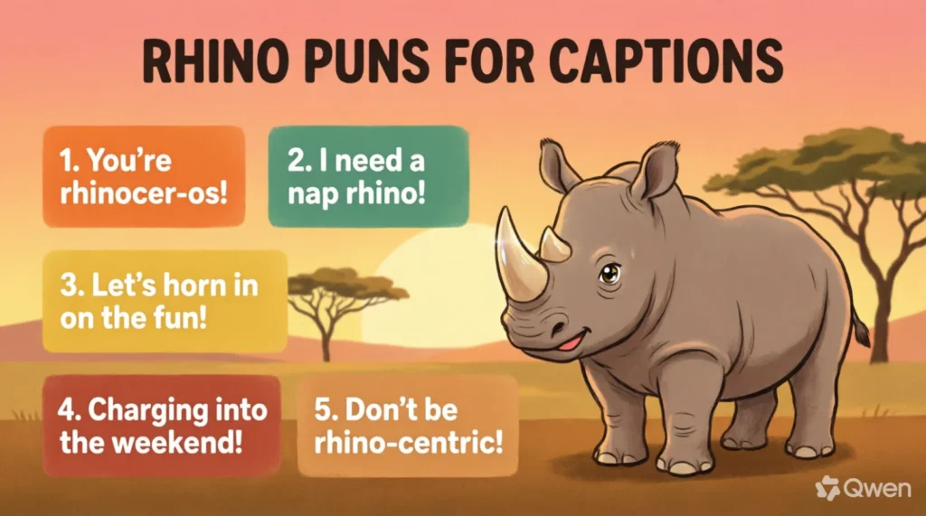 Rhino Puns for Captions