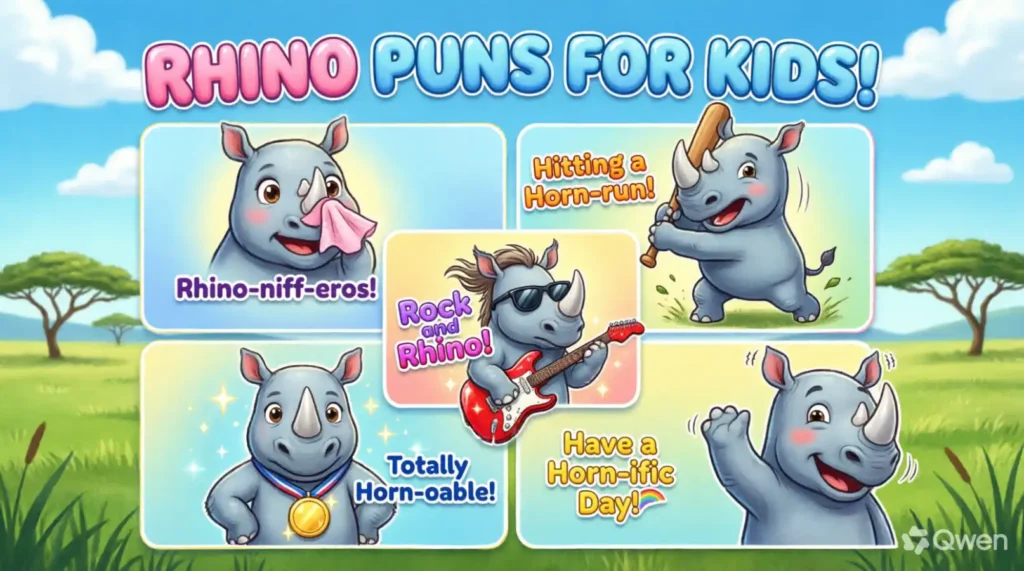 Rhino Puns for Kids