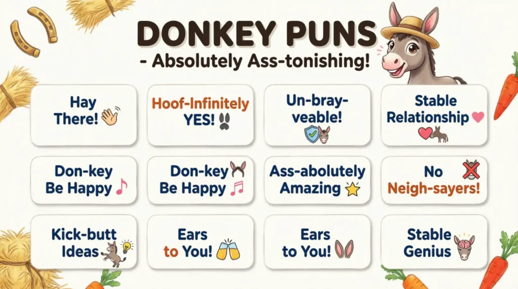 Short Donkey Puns