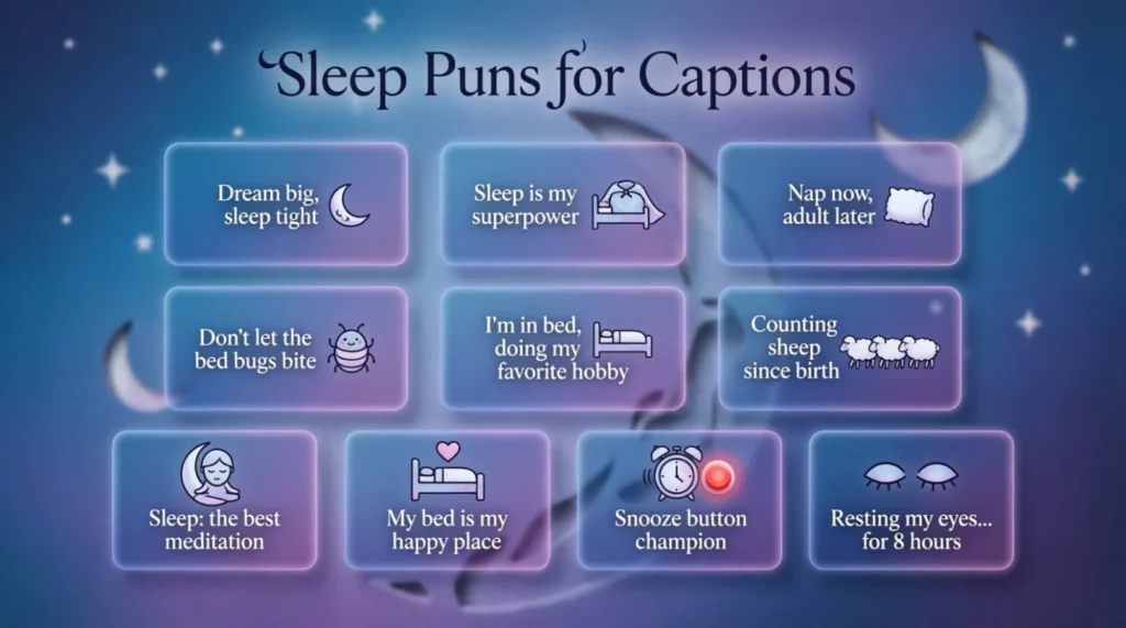 Sleep Puns for Captions