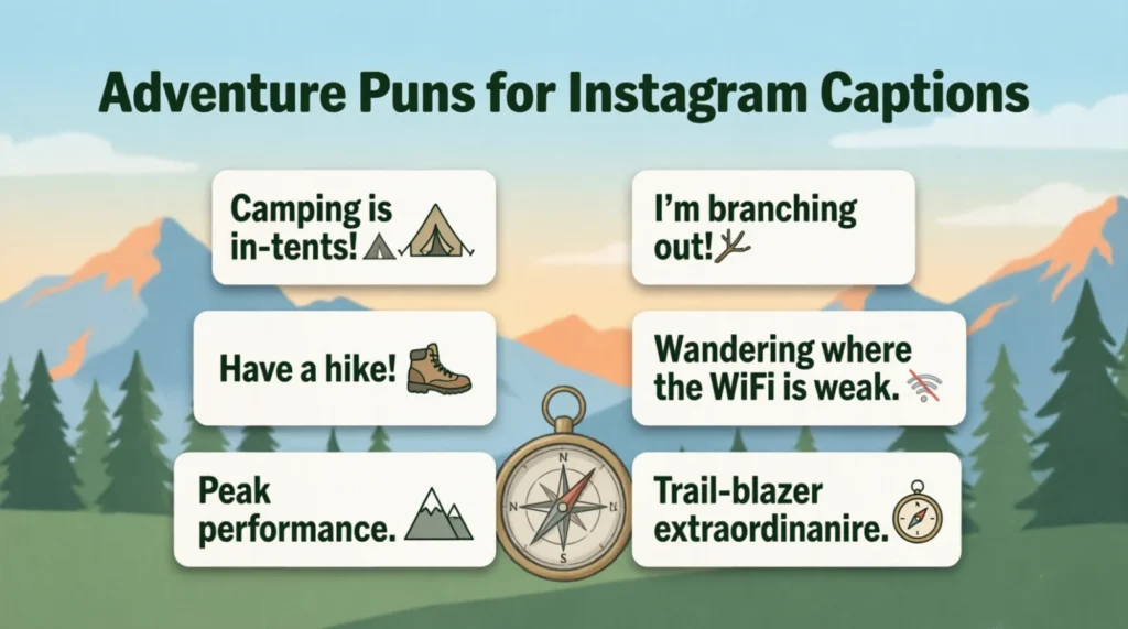 Adventure Puns for Instagram Captions
