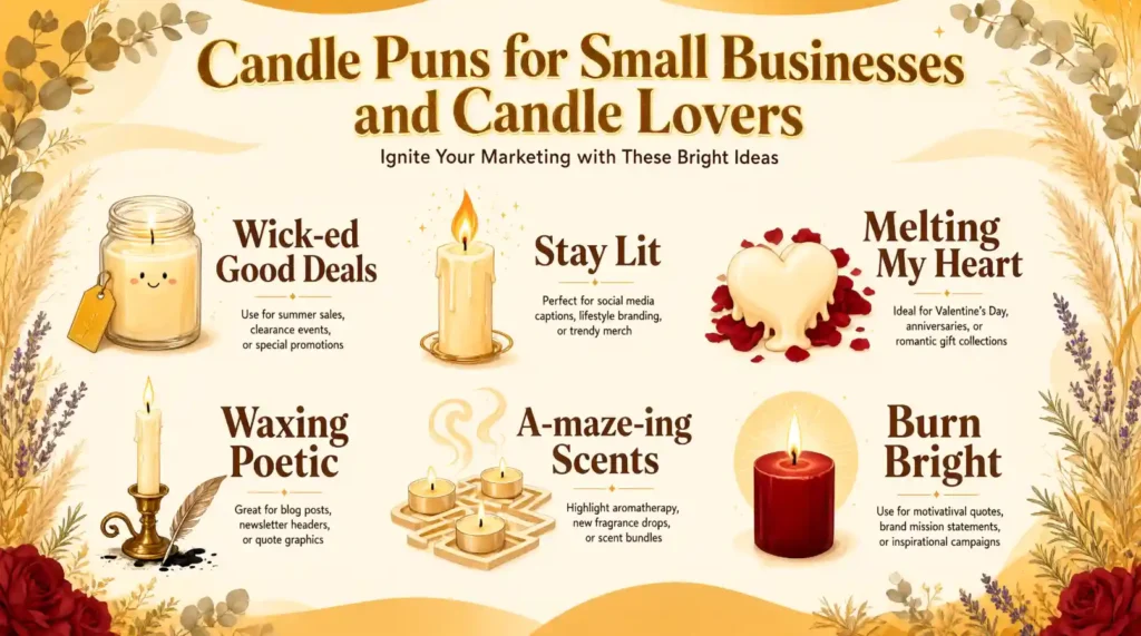 Candle Puns for Small Businesses and Candle Lovers