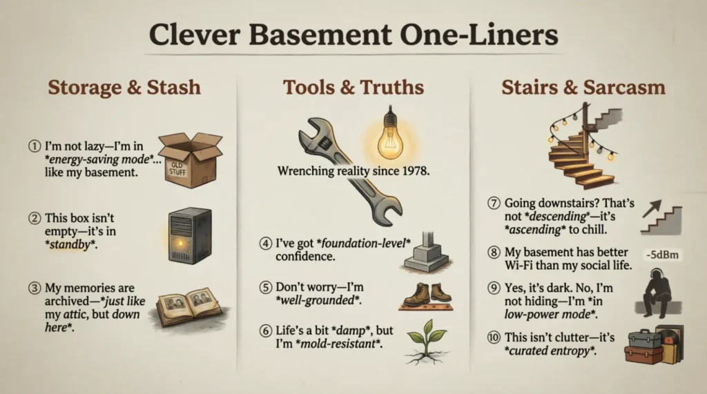 Clever Basement One-Liners