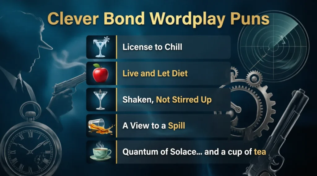 Clever Bond Wordplay Puns