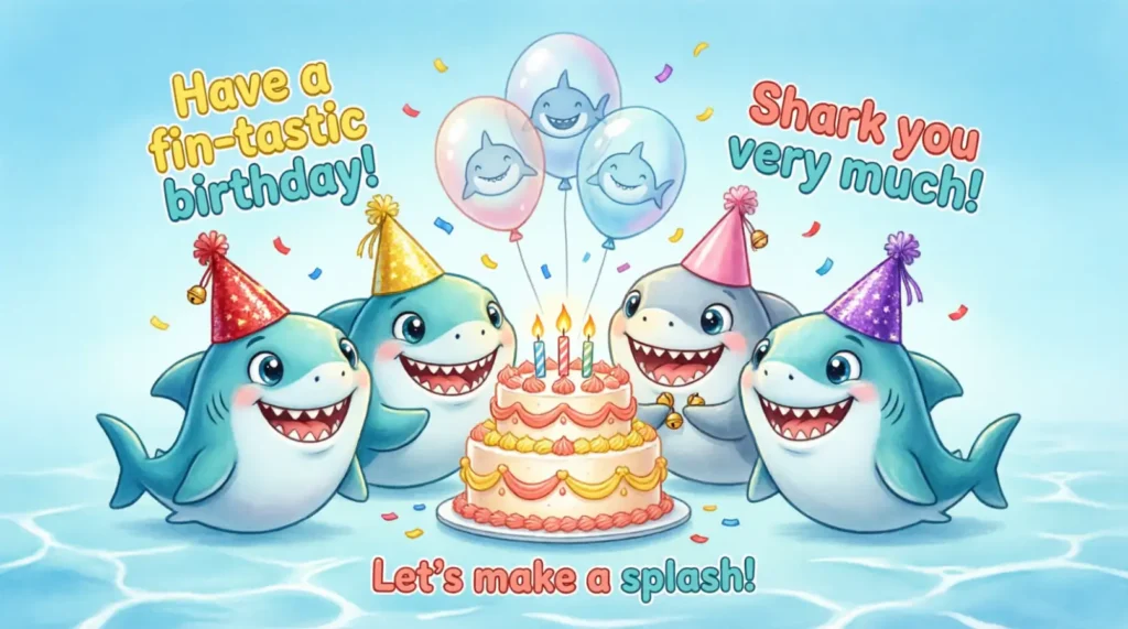 Cute Shark Birthday Puns for Kids