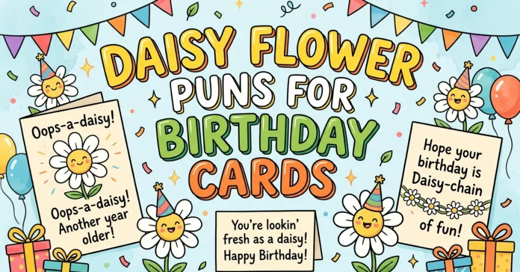 Daisy Flower Puns for Birthday Cards