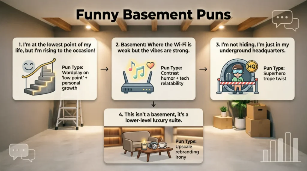 Funny Basement Puns