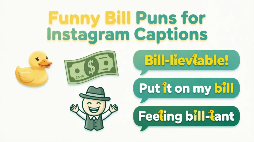 Funny Bill Puns for Instagram Captions