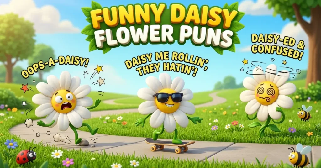 Funny Daisy Flower Puns