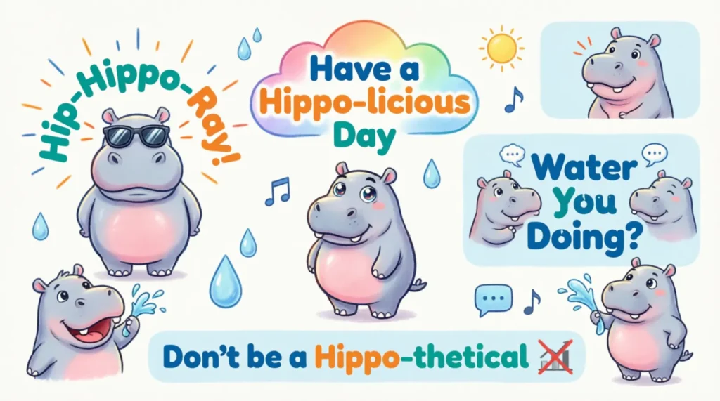 Funny Hippo Puns