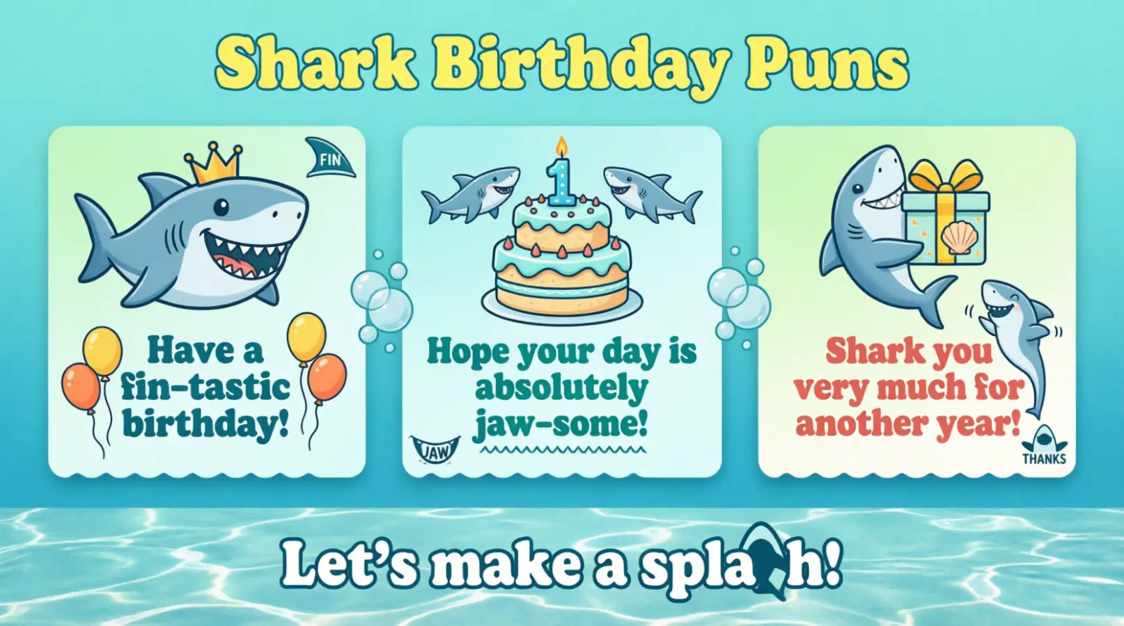 shark birthday puns
