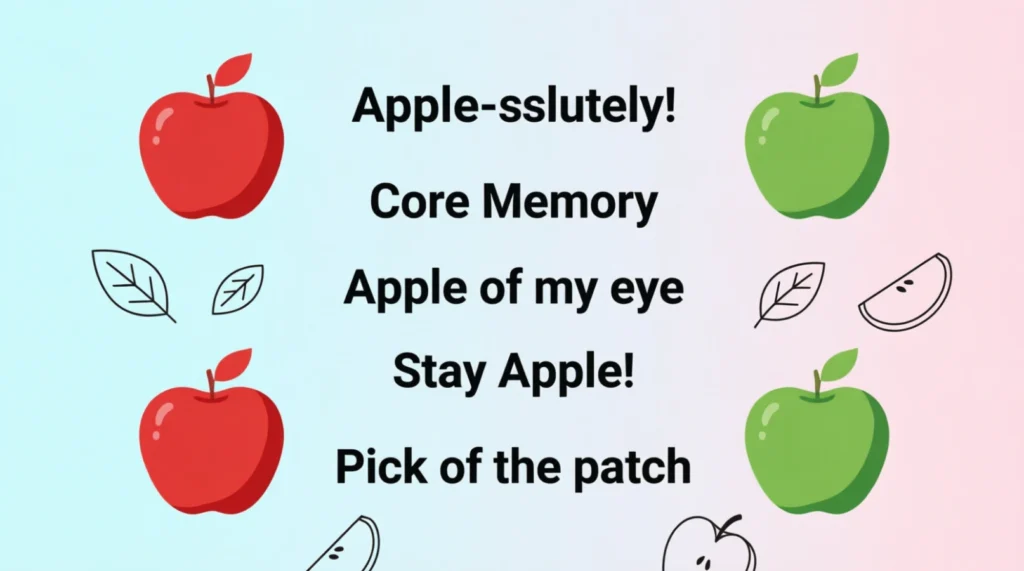 Short Apple Puns and One-Liners