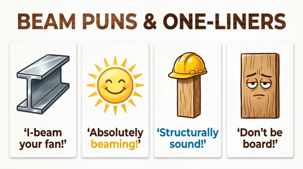 Short Beam Puns and One-Liners