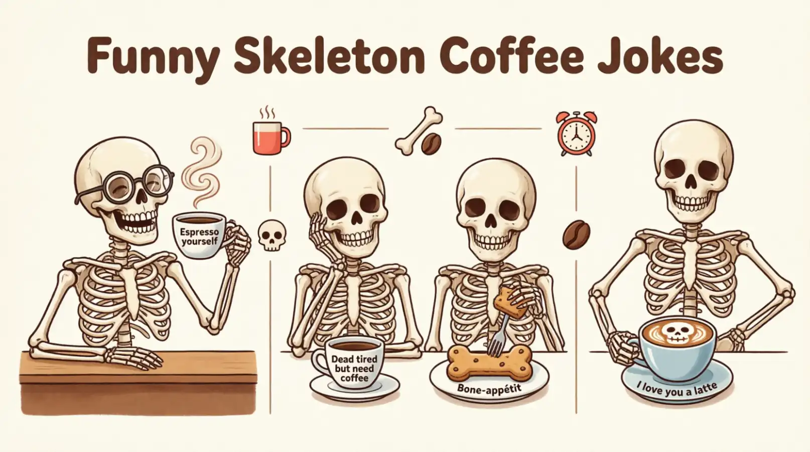 Skeleton coffee jokes